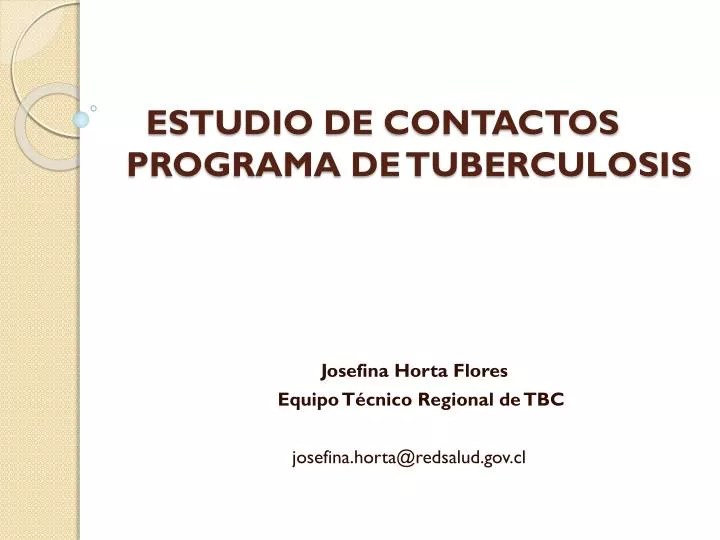 estudio de contactos programa de tuberculosis