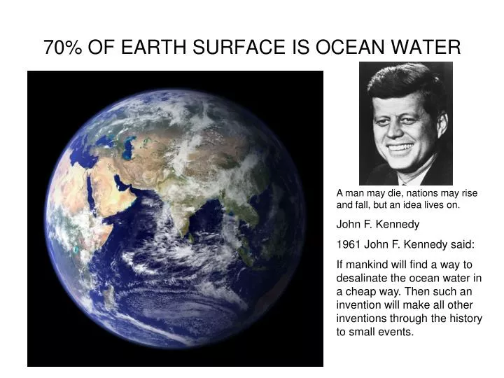 70 of earth surface is ocean water