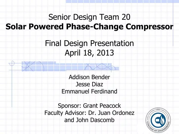 senior design team 20 solar powered phase change compressor