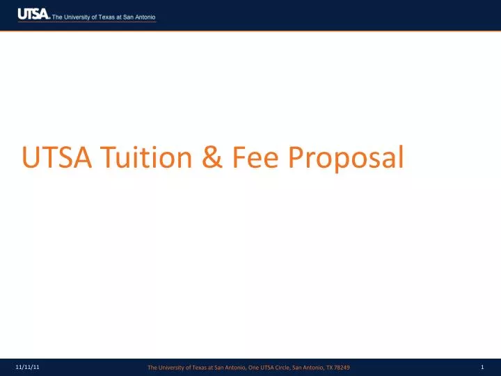 utsa tuition fee proposal