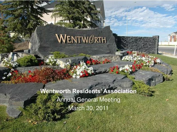 wentworth residents association annual general meeting march 30 2011