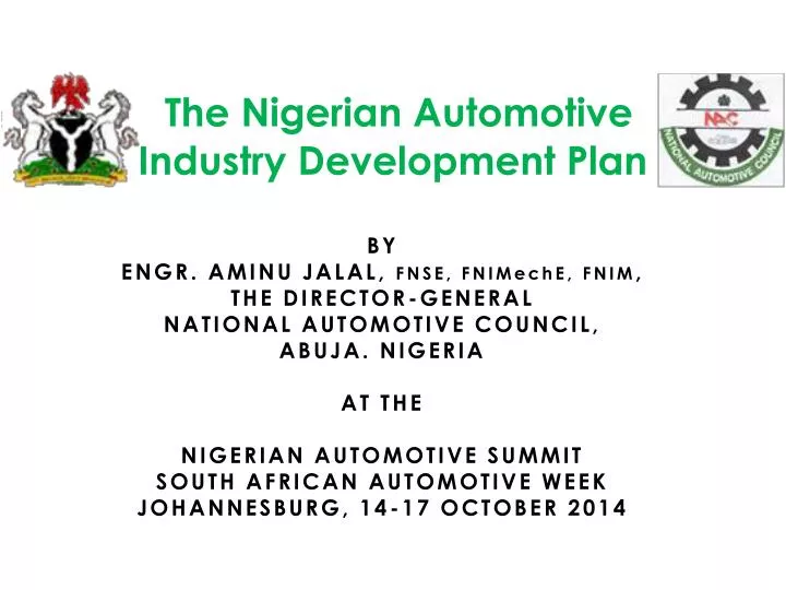 the nigerian automotive industry development plan