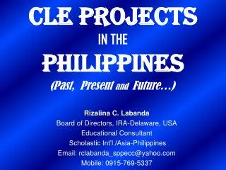 CLE PROJECTS IN THE PHILIPPINES