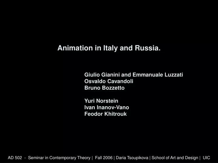animation in italy and russia
