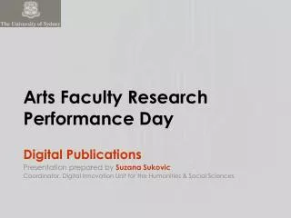 Arts Faculty Research Performance Day