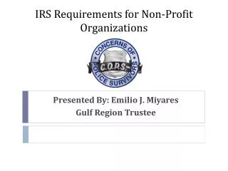 IRS Requirements for Non-Profit Organizations