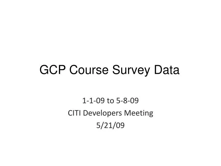 gcp course survey data