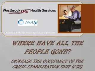 where have all the people gone? Increase the occupancy of the Crisis Stabilization Unit (CSU)