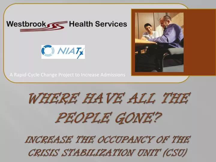 where have all the people gone increase the occupancy of the crisis stabilization unit csu