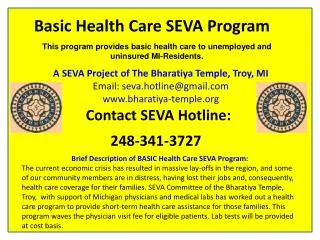 Basic Health Care SEVA Program
