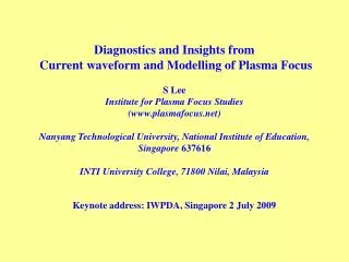 Keynote address: IWPDA, Singapore 2 July 2009