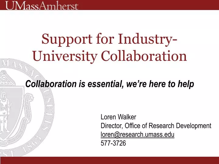support for industry university collaboration