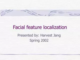 Facial feature localization