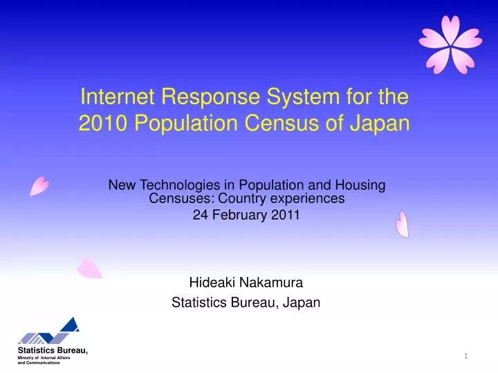 internet response system for the 2010 population census of japan