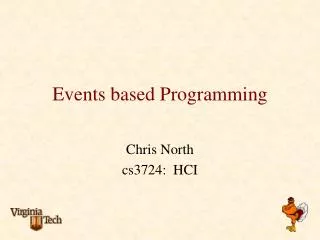 Events based Programming