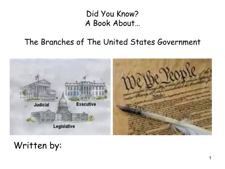 did you know a book about the branches of the united states government