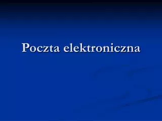 poczta elektroniczna