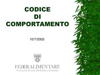 codice di comportamento