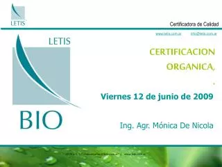 certificacion organica