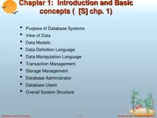 Chapter 1: Introduction and Basic concepts ( [S] chp . 1)