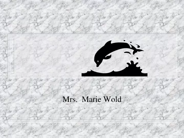 mrs marie wold
