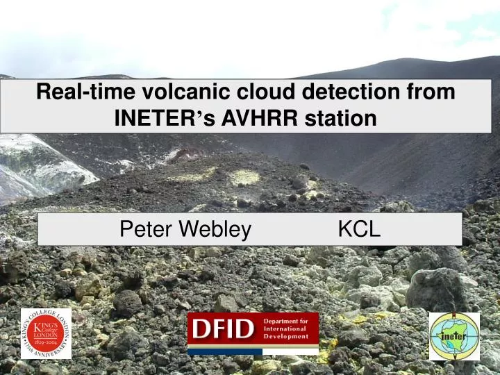 real time volcanic cloud detection from ineter s avhrr station