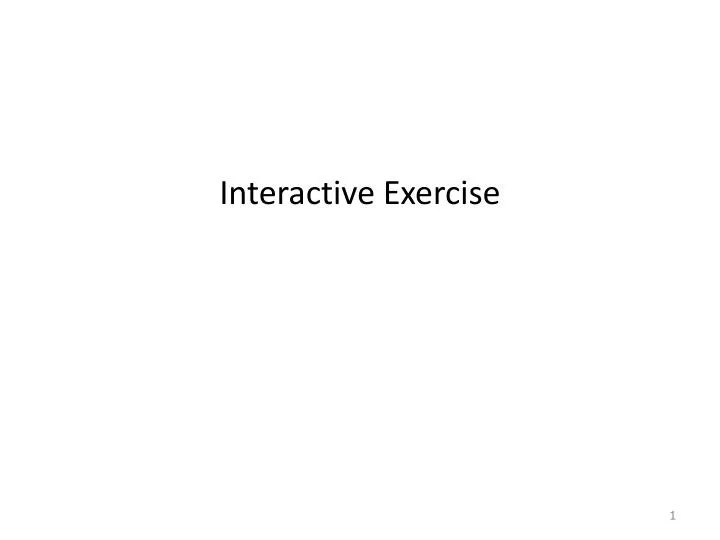 interactive exercise