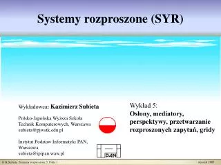 systemy rozproszone syr