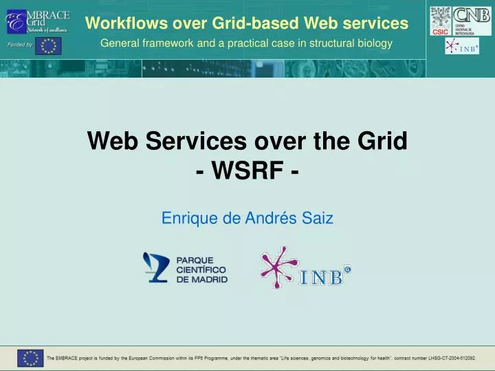 web services over the grid wsrf