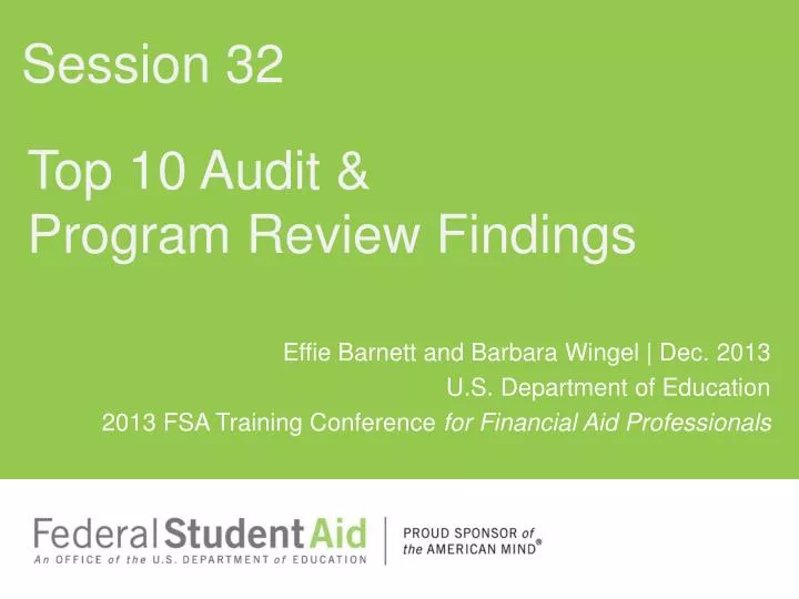 top 10 audit program review findings