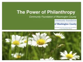 The Power of Philanthropy