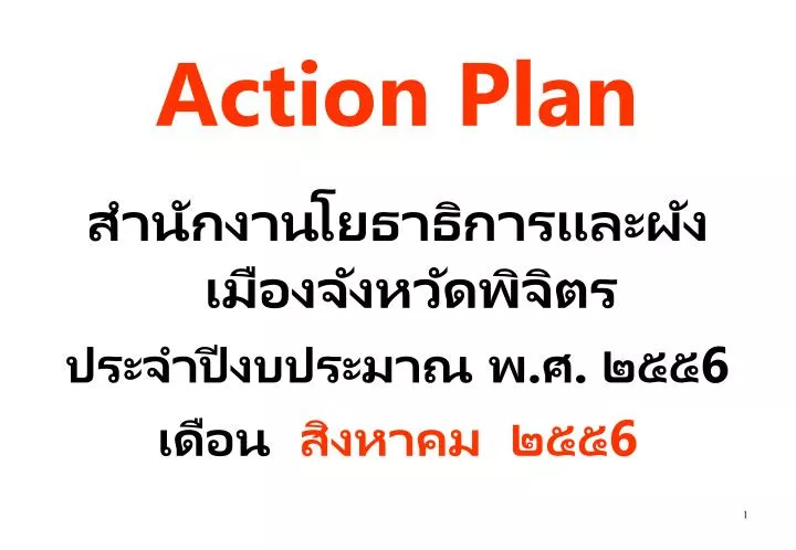 action plan