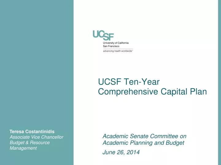 ucsf ten year comprehensive capital plan