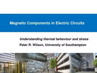 Magnetic Components in Electric Circuits