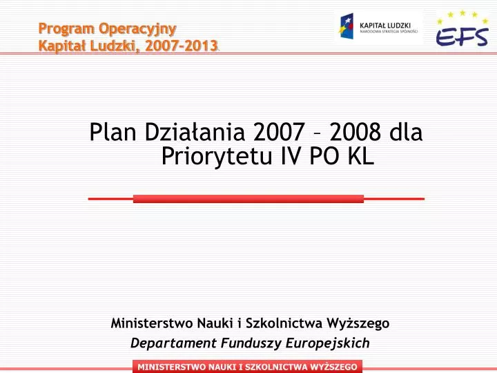 program operacyjny kapita ludzki 2007 2013