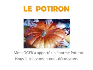 LE POTIRON