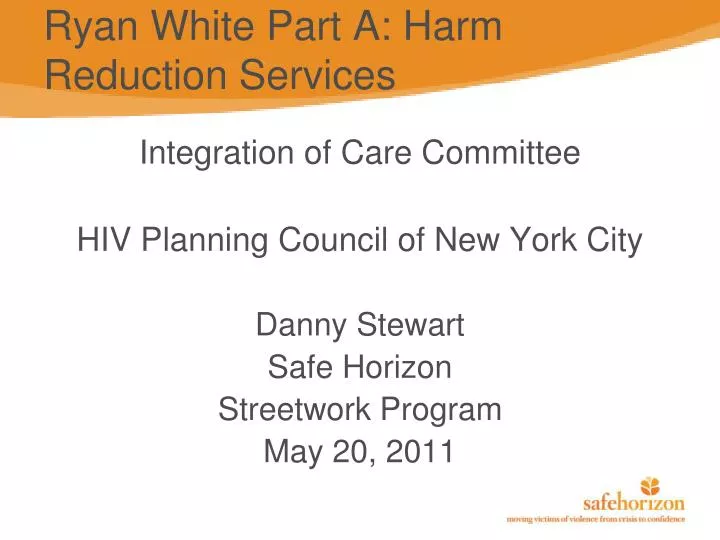 ryan white part a harm reduction services