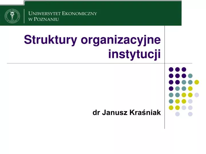struktury organizacyjne instytucji