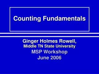 Counting Fundamentals