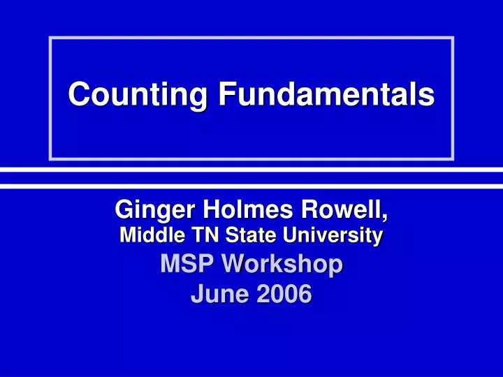 counting fundamentals