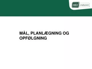 m l planl gning og opf lgning