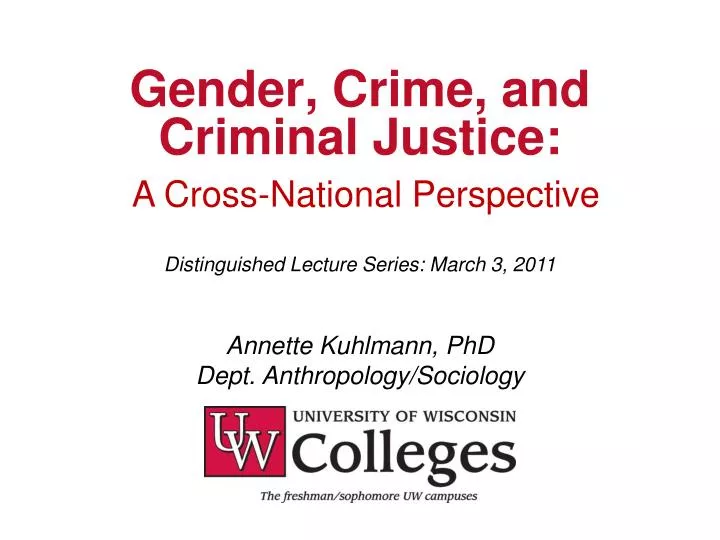 gender crime and criminal justice