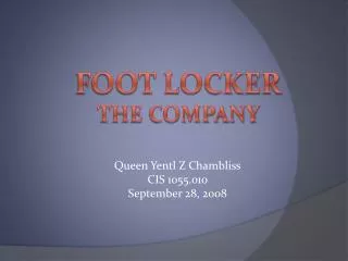 Foot Locker the company