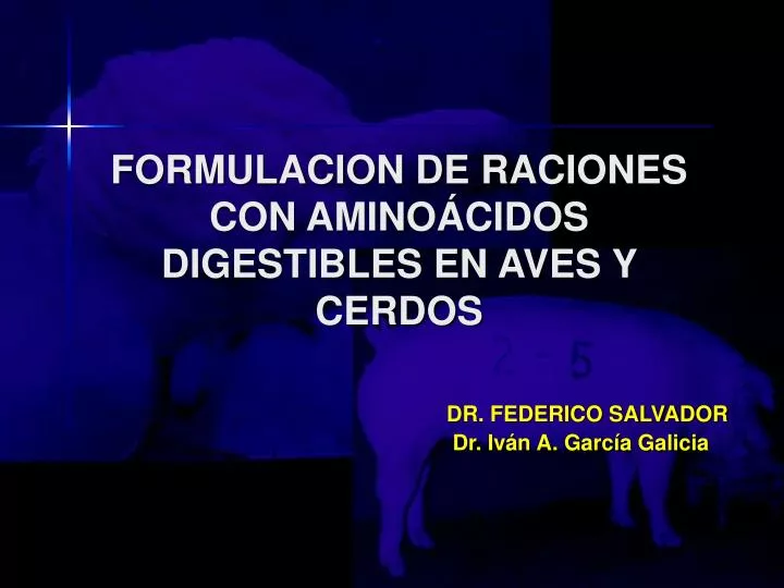 formulacion de raciones con amino cidos digestibles en aves y cerdos