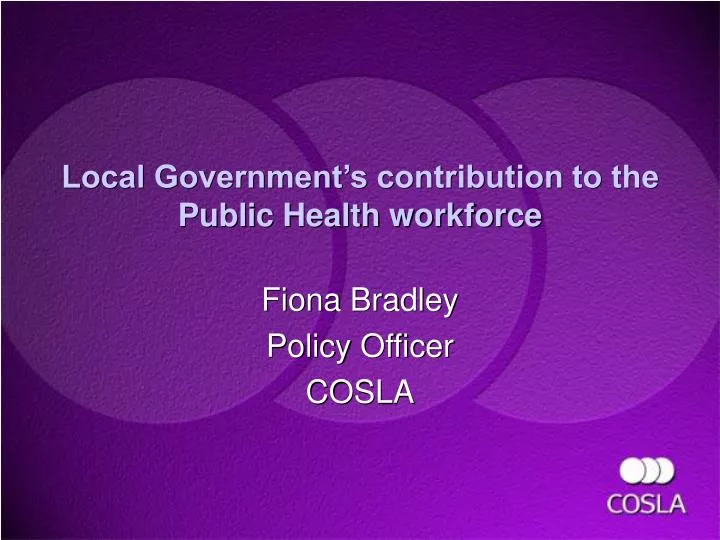 local government s contribution to the public health workforce