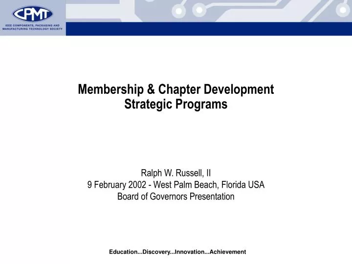 membership chapter development strategic programs