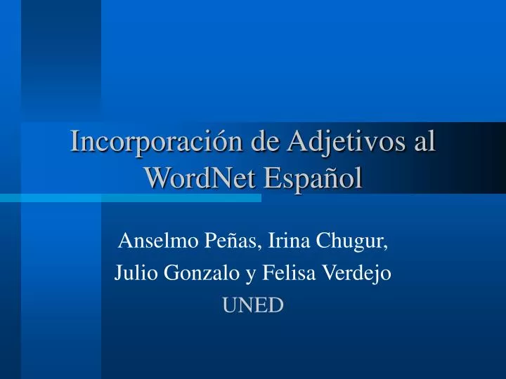 incorporaci n de adjetivos al wordnet espa ol