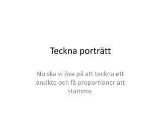 teckna portr tt
