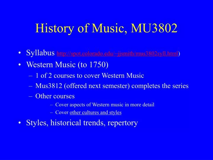 history of music mu3802