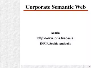Corporate Semantic Web